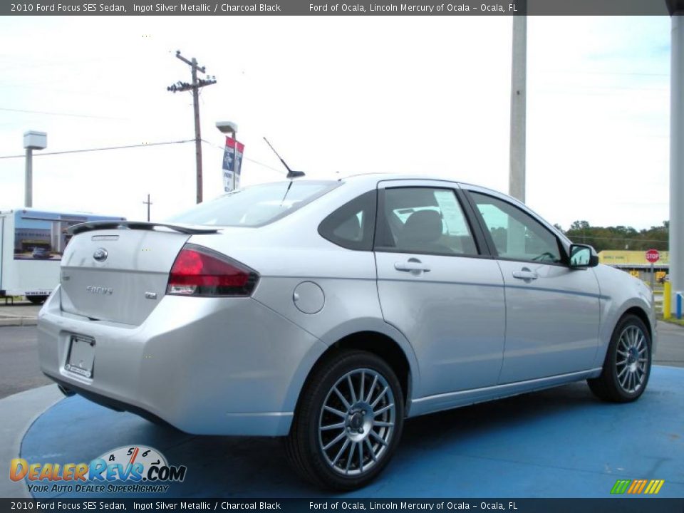 2010 Ford Focus SES Sedan Ingot Silver Metallic / Charcoal Black Photo #3