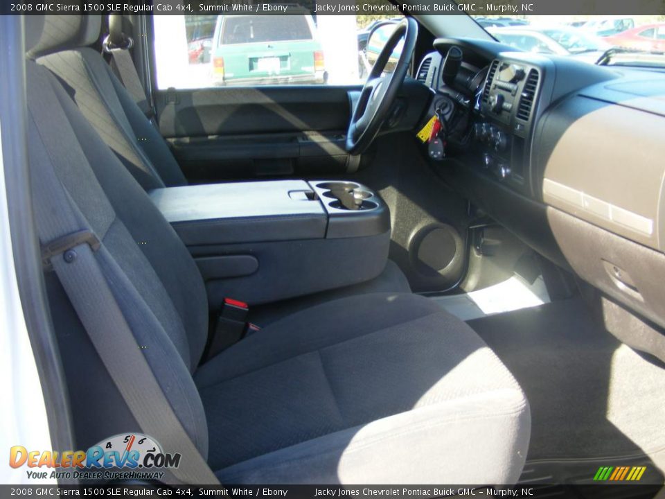 2008 GMC Sierra 1500 SLE Regular Cab 4x4 Summit White / Ebony Photo #4