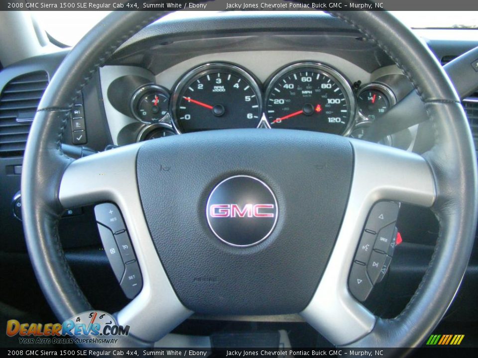 2008 GMC Sierra 1500 SLE Regular Cab 4x4 Summit White / Ebony Photo #7