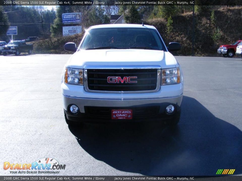 2008 GMC Sierra 1500 SLE Regular Cab 4x4 Summit White / Ebony Photo #14
