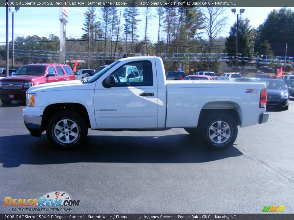 2008 GMC Sierra 1500 SLE Regular Cab 4x4 Summit White / Ebony Photo #16