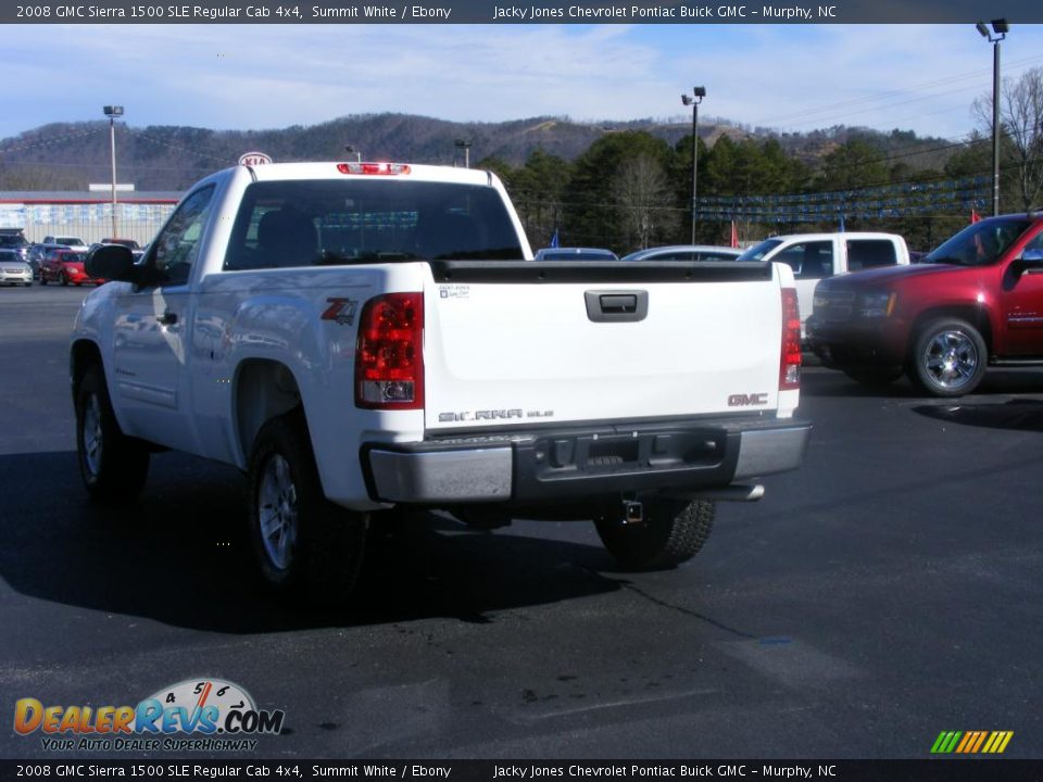 2008 GMC Sierra 1500 SLE Regular Cab 4x4 Summit White / Ebony Photo #17