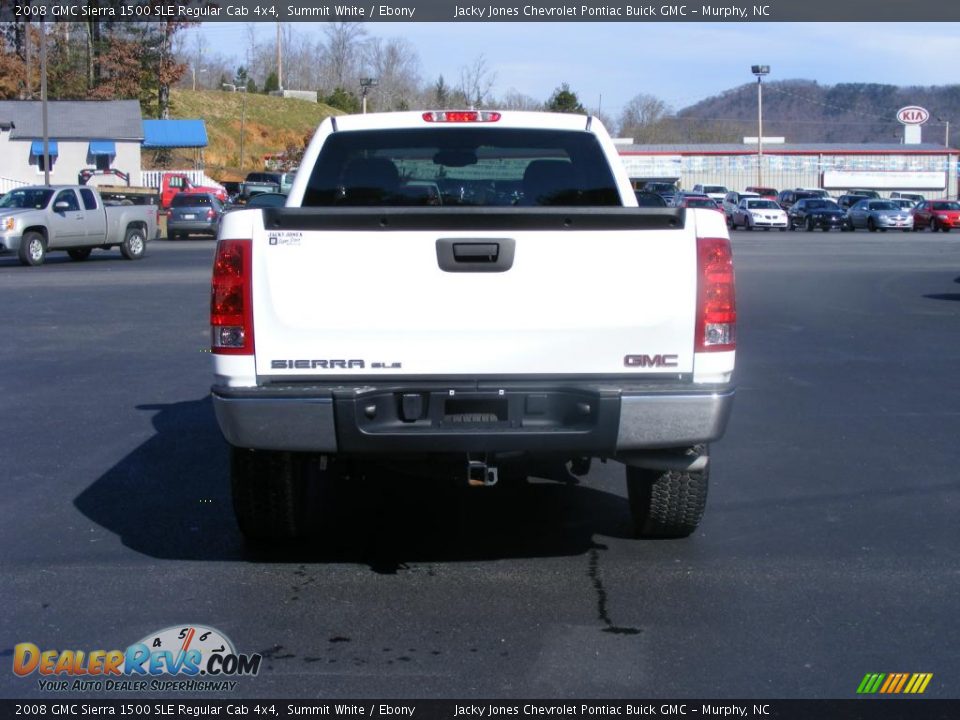 2008 GMC Sierra 1500 SLE Regular Cab 4x4 Summit White / Ebony Photo #18