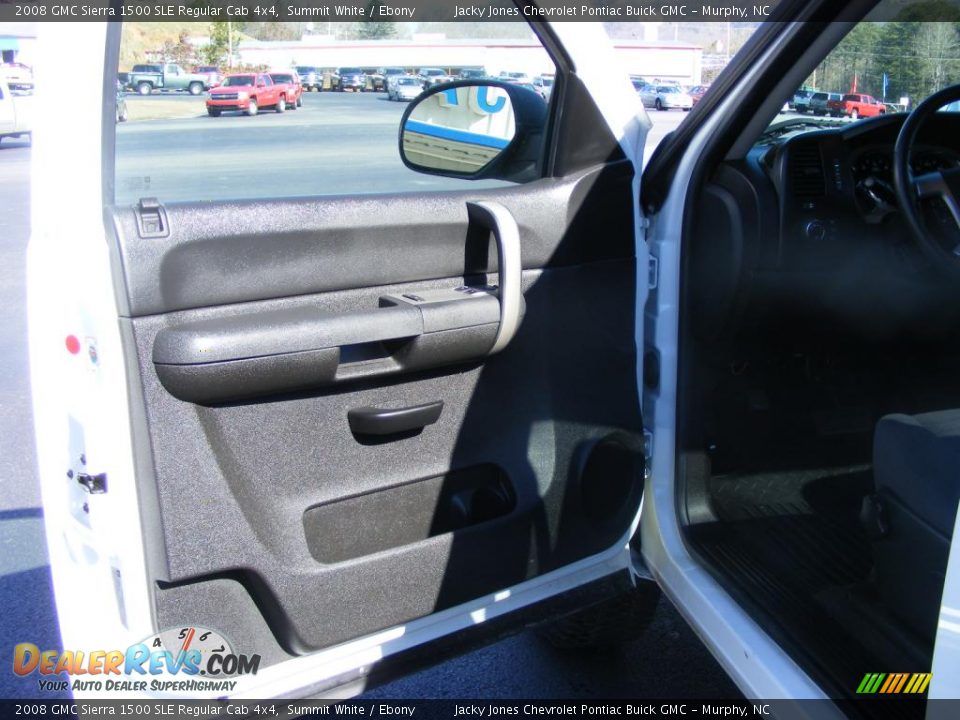 2008 GMC Sierra 1500 SLE Regular Cab 4x4 Summit White / Ebony Photo #20