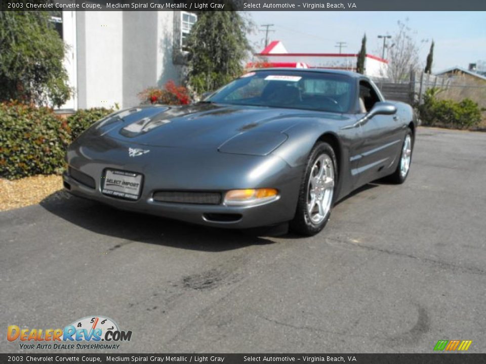 2003 Chevrolet Corvette Coupe Medium Spiral Gray Metallic / Light Gray Photo #3