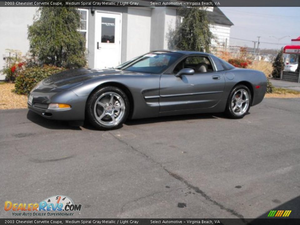 2003 Chevrolet Corvette Coupe Medium Spiral Gray Metallic / Light Gray Photo #4