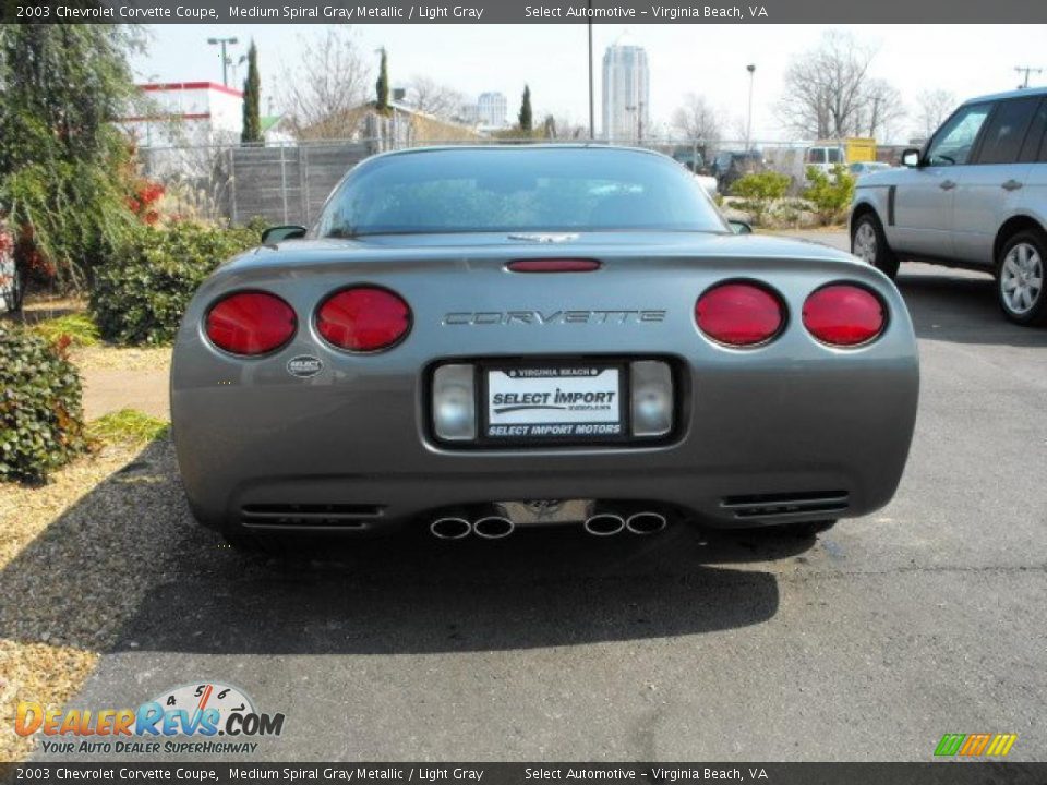 2003 Chevrolet Corvette Coupe Medium Spiral Gray Metallic / Light Gray Photo #5