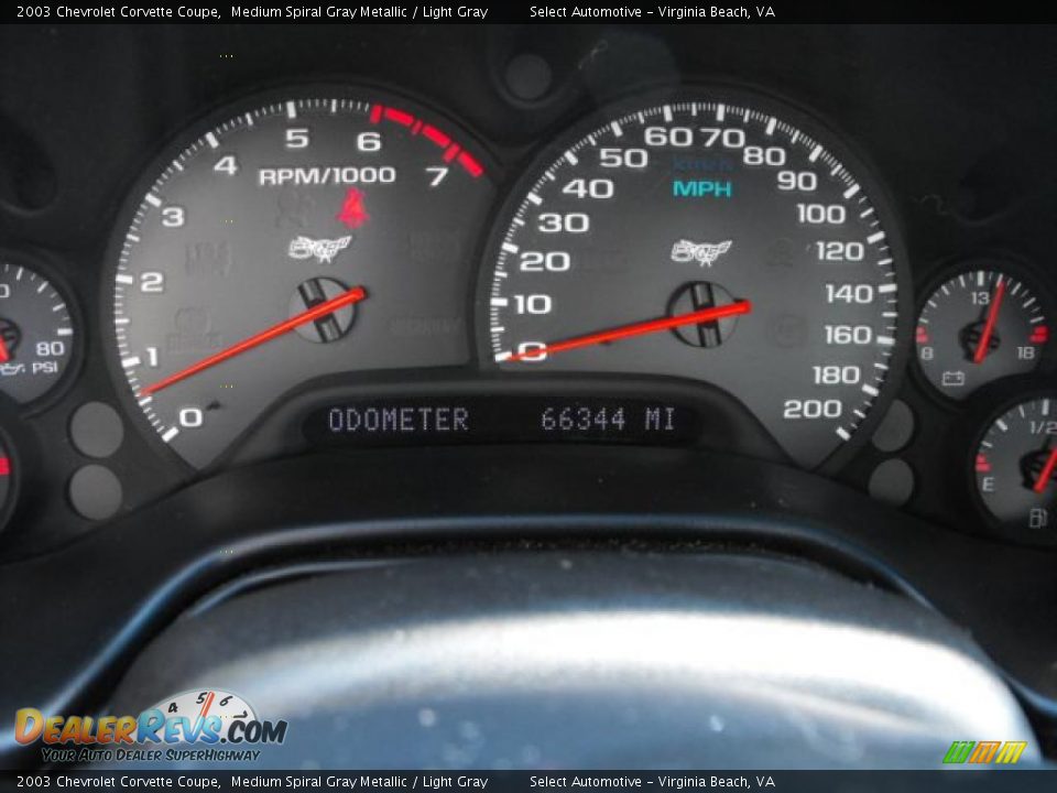 2003 Chevrolet Corvette Coupe Medium Spiral Gray Metallic / Light Gray Photo #13