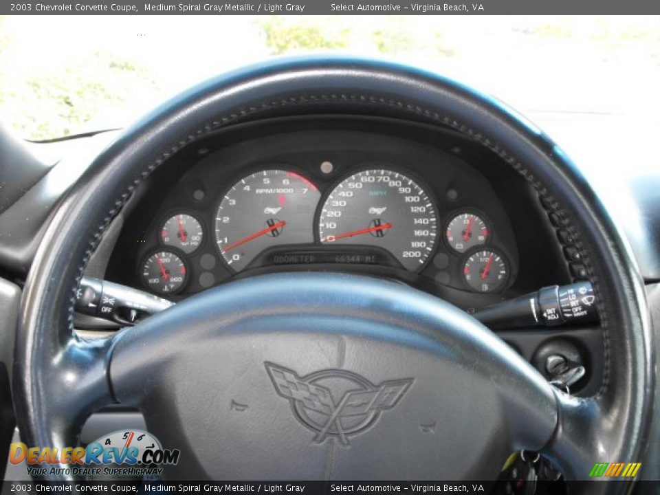 2003 Chevrolet Corvette Coupe Medium Spiral Gray Metallic / Light Gray Photo #15