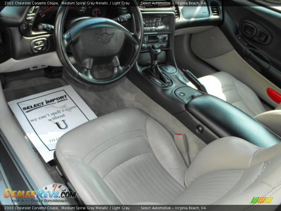 Light Gray Interior - 2003 Chevrolet Corvette Coupe Photo #19