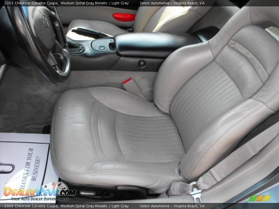 Light Gray Interior - 2003 Chevrolet Corvette Coupe Photo #20