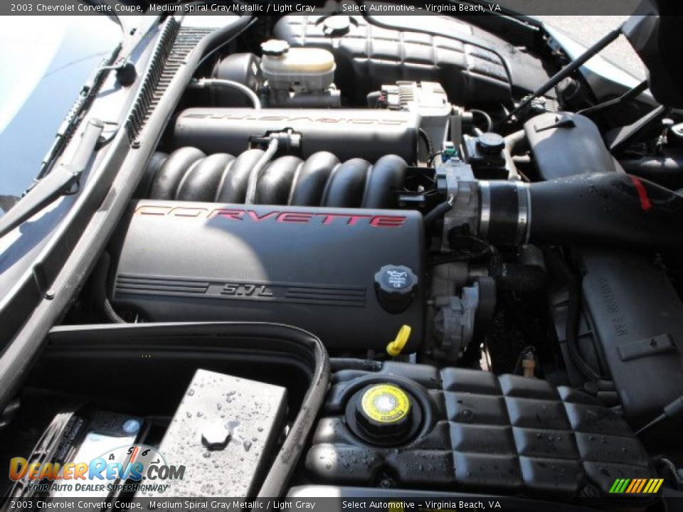 2003 Chevrolet Corvette Coupe Medium Spiral Gray Metallic / Light Gray Photo #25