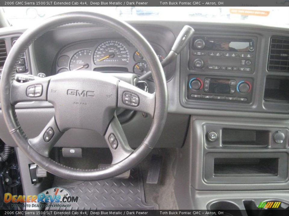2006 GMC Sierra 1500 SLT Extended Cab 4x4 Deep Blue Metallic / Dark Pewter Photo #9