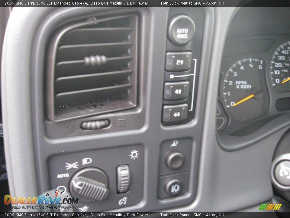 2006 GMC Sierra 1500 SLT Extended Cab 4x4 Deep Blue Metallic / Dark Pewter Photo #11