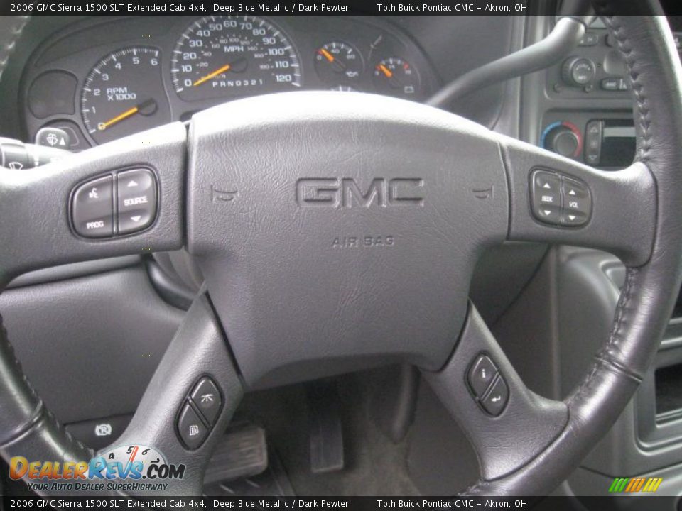 2006 GMC Sierra 1500 SLT Extended Cab 4x4 Deep Blue Metallic / Dark Pewter Photo #12