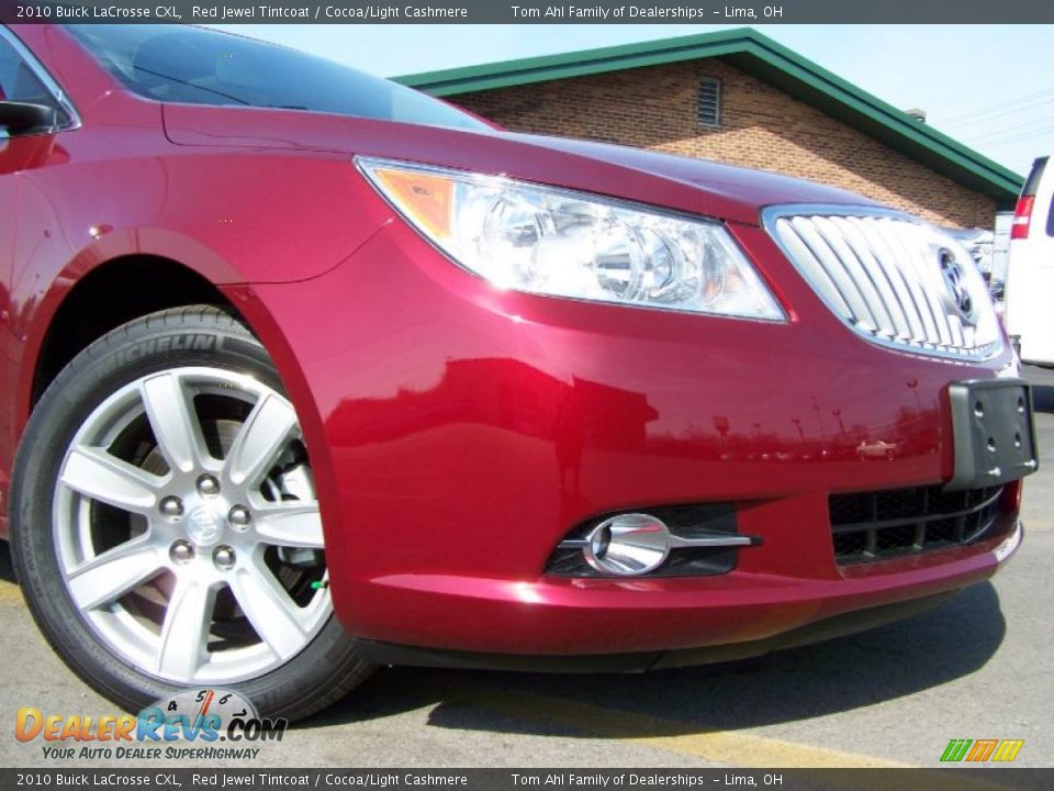 2010 Buick LaCrosse CXL Red Jewel Tintcoat / Cocoa/Light Cashmere Photo #2