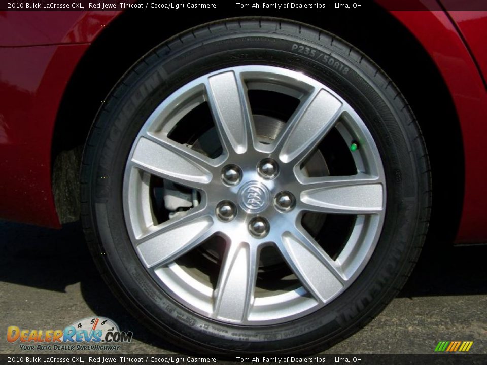 2010 Buick LaCrosse CXL Red Jewel Tintcoat / Cocoa/Light Cashmere Photo #8