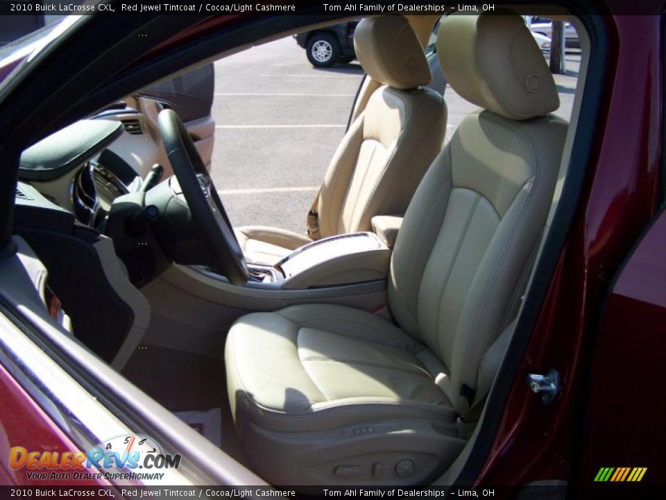 2010 Buick LaCrosse CXL Red Jewel Tintcoat / Cocoa/Light Cashmere Photo #9