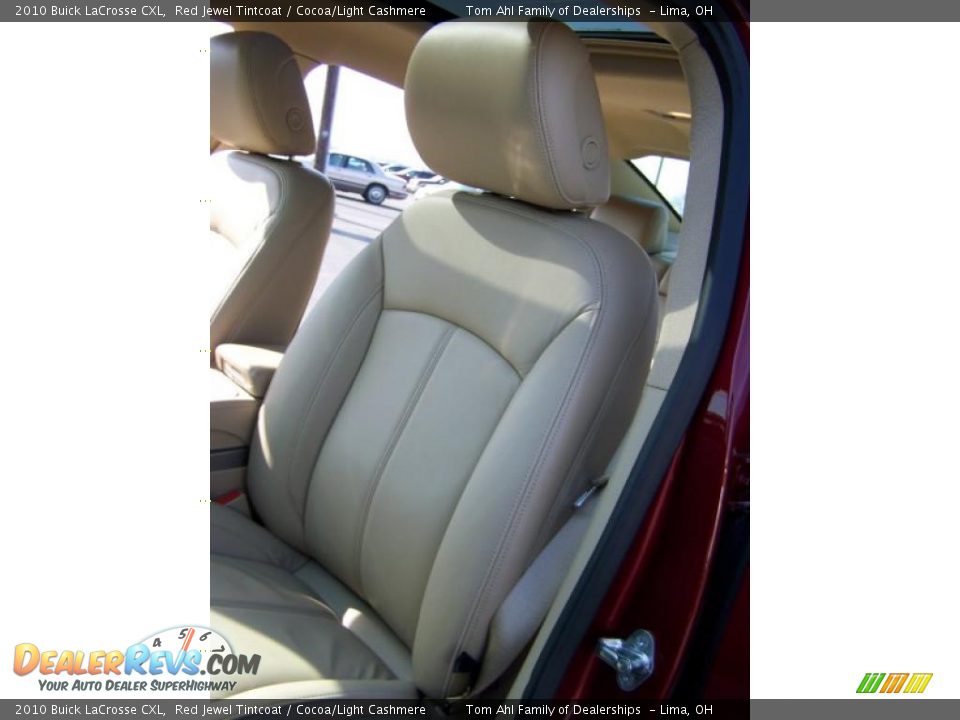 2010 Buick LaCrosse CXL Red Jewel Tintcoat / Cocoa/Light Cashmere Photo #10