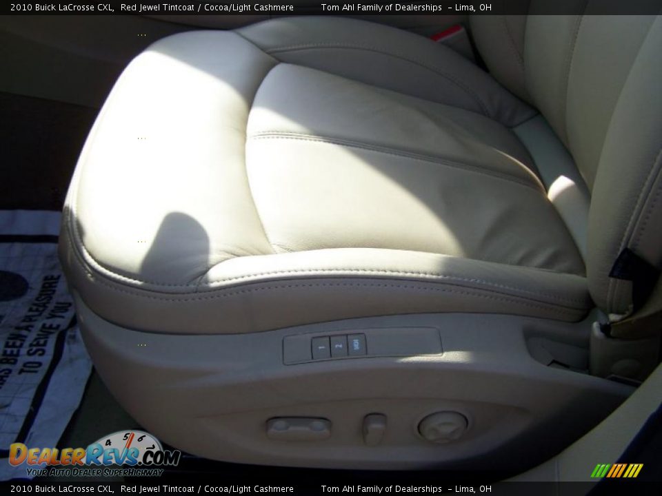 2010 Buick LaCrosse CXL Red Jewel Tintcoat / Cocoa/Light Cashmere Photo #11