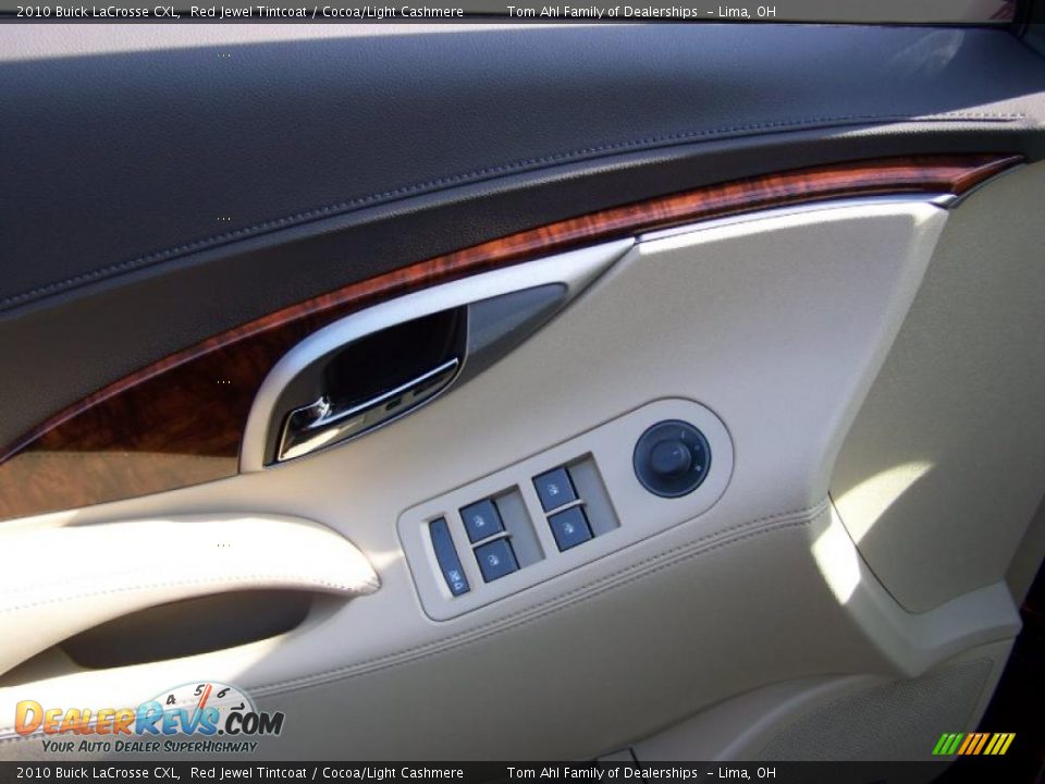 2010 Buick LaCrosse CXL Red Jewel Tintcoat / Cocoa/Light Cashmere Photo #12