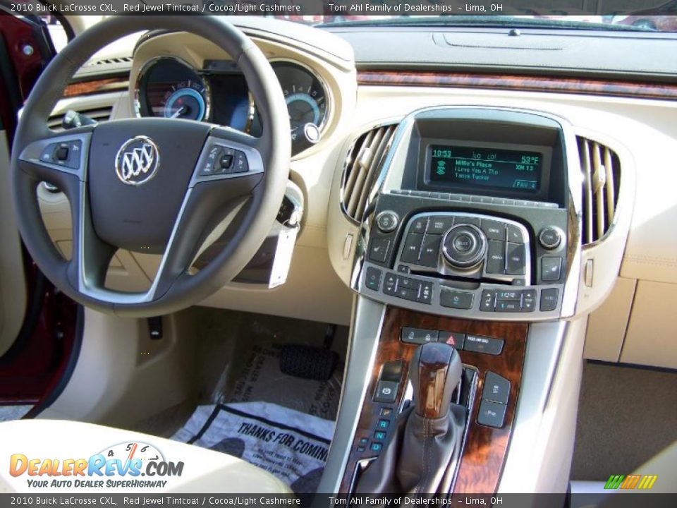 2010 Buick LaCrosse CXL Red Jewel Tintcoat / Cocoa/Light Cashmere Photo #16