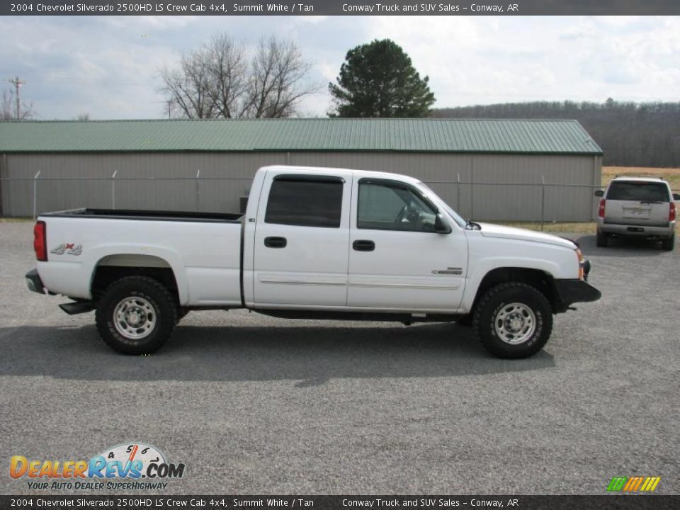 2004 Chevrolet Silverado 2500HD LS Crew Cab 4x4 Summit White / Tan Photo #4