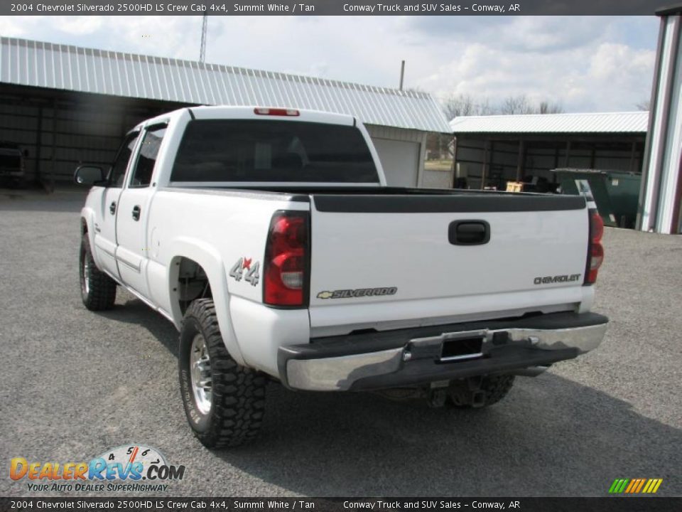 2004 Chevrolet Silverado 2500HD LS Crew Cab 4x4 Summit White / Tan Photo #7