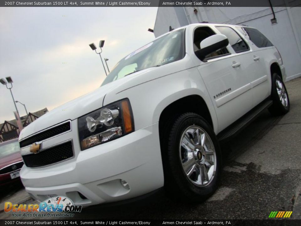 2007 Chevrolet Suburban 1500 LT 4x4 Summit White / Light Cashmere/Ebony Photo #1