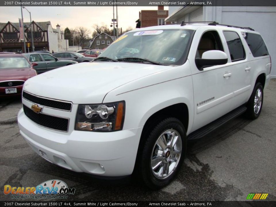 2007 Chevrolet Suburban 1500 LT 4x4 Summit White / Light Cashmere/Ebony Photo #2