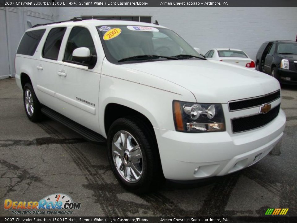 2007 Chevrolet Suburban 1500 LT 4x4 Summit White / Light Cashmere/Ebony Photo #4