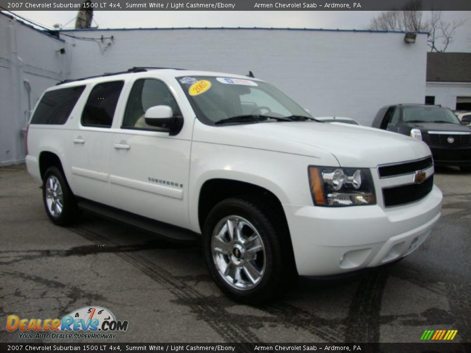 2007 Chevrolet Suburban 1500 LT 4x4 Summit White / Light Cashmere/Ebony Photo #5