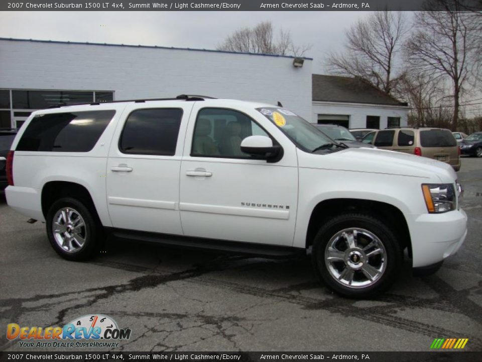 2007 Chevrolet Suburban 1500 LT 4x4 Summit White / Light Cashmere/Ebony Photo #6