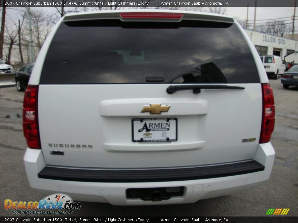 2007 Chevrolet Suburban 1500 LT 4x4 Summit White / Light Cashmere/Ebony Photo #8