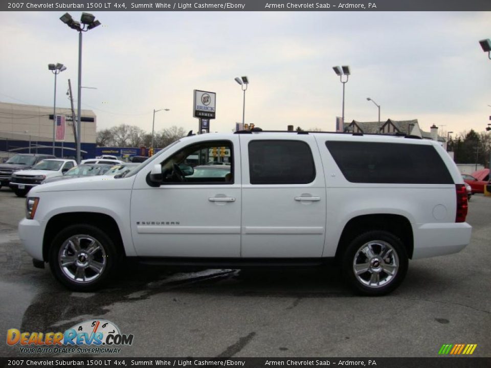 2007 Chevrolet Suburban 1500 LT 4x4 Summit White / Light Cashmere/Ebony Photo #10