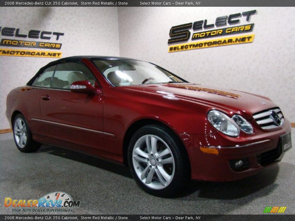 2008 Mercedes-Benz CLK 350 Cabriolet Storm Red Metallic / Stone Photo #3
