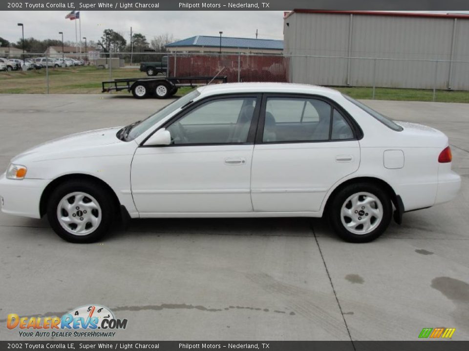2002 Toyota Corolla LE Super White / Light Charcoal Photo #6