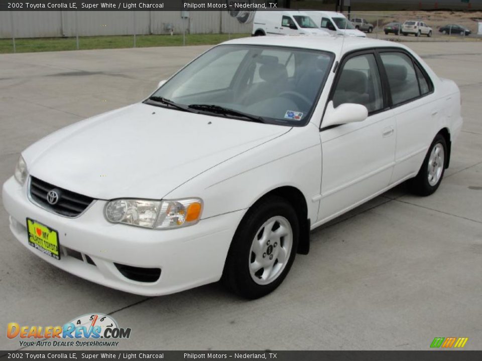 2002 Toyota Corolla LE Super White / Light Charcoal Photo #7