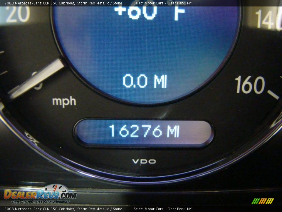 2008 Mercedes-Benz CLK 350 Cabriolet Storm Red Metallic / Stone Photo #15