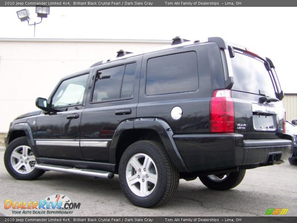 2010 Jeep Commander Limited 4x4 Brilliant Black Crystal Pearl / Dark Slate Gray Photo #4
