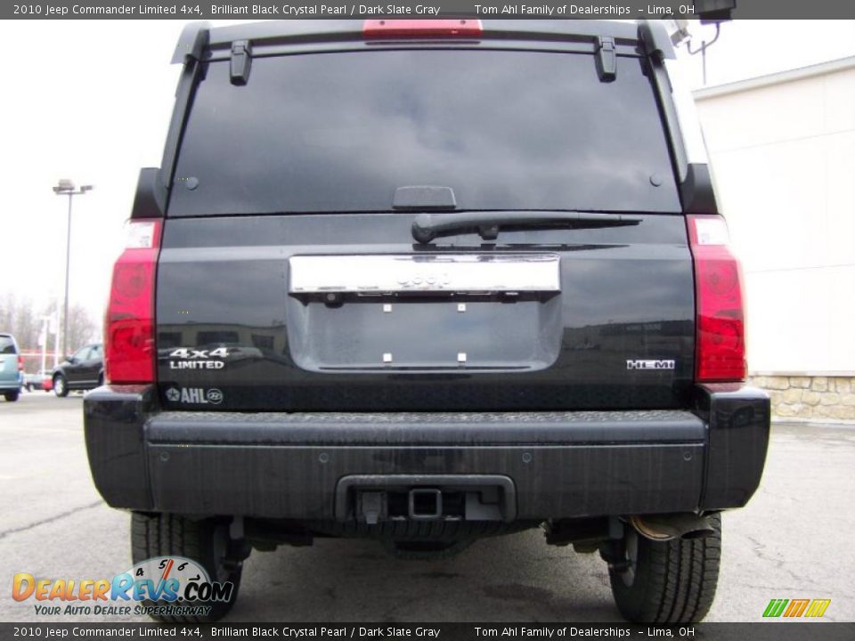 2010 Jeep Commander Limited 4x4 Brilliant Black Crystal Pearl / Dark Slate Gray Photo #6