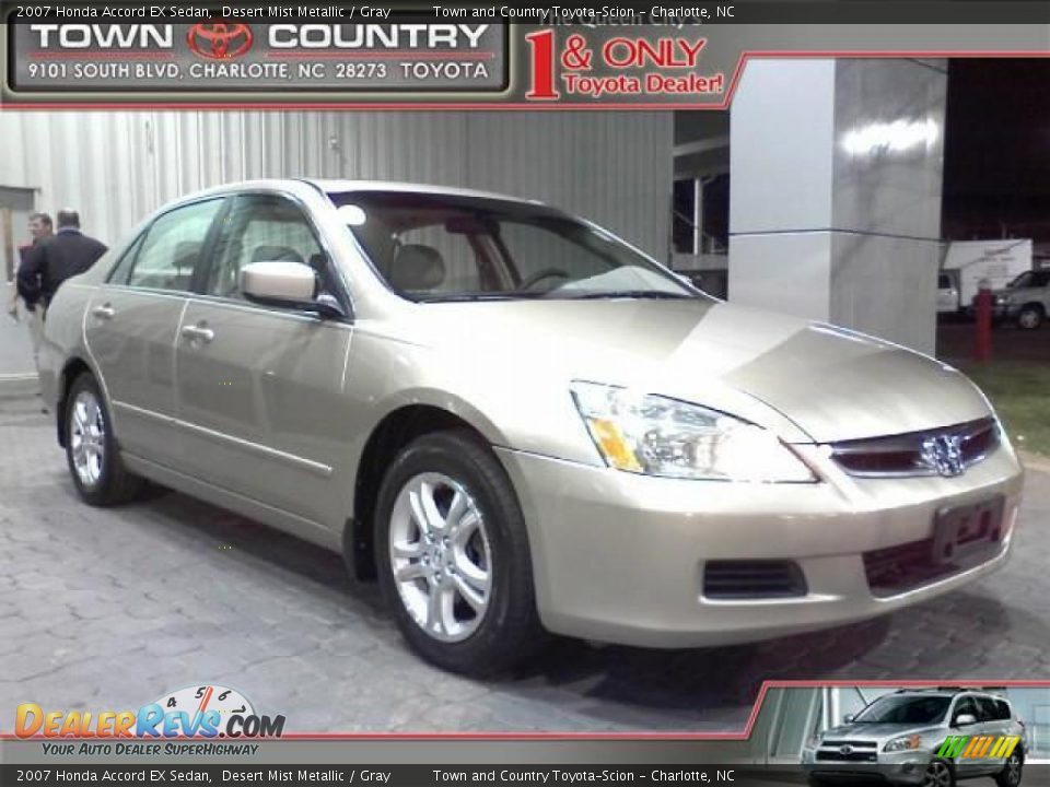 2007 Honda Accord EX Sedan Desert Mist Metallic / Gray Photo #1