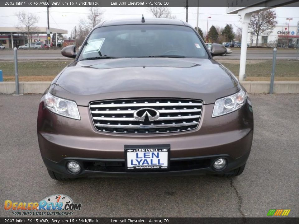2003 Infiniti FX 45 AWD Beryllium 16 / Brick/Black Photo #2
