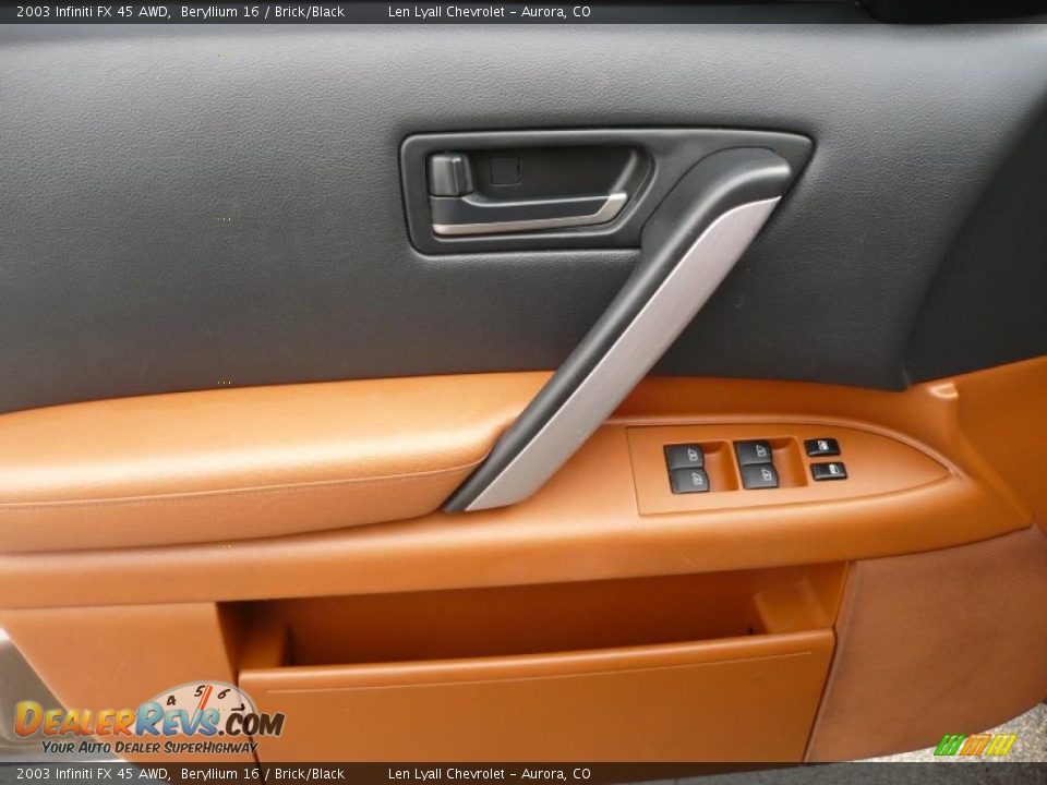 2003 Infiniti FX 45 AWD Beryllium 16 / Brick/Black Photo #7