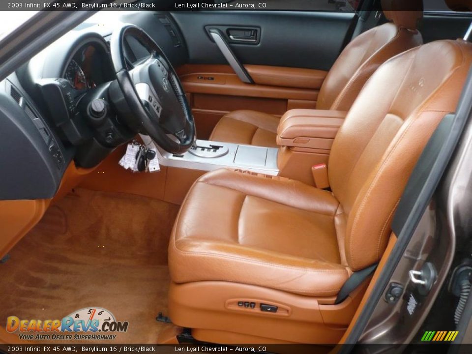 2003 Infiniti FX 45 AWD Beryllium 16 / Brick/Black Photo #9