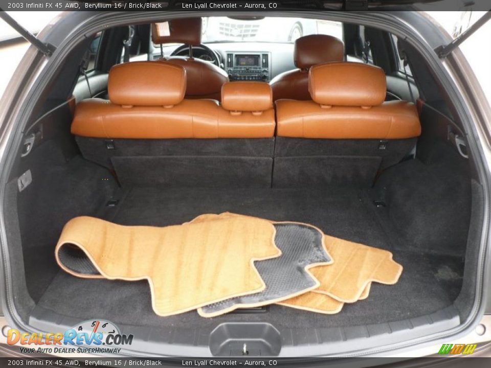 2003 Infiniti FX 45 AWD Beryllium 16 / Brick/Black Photo #11