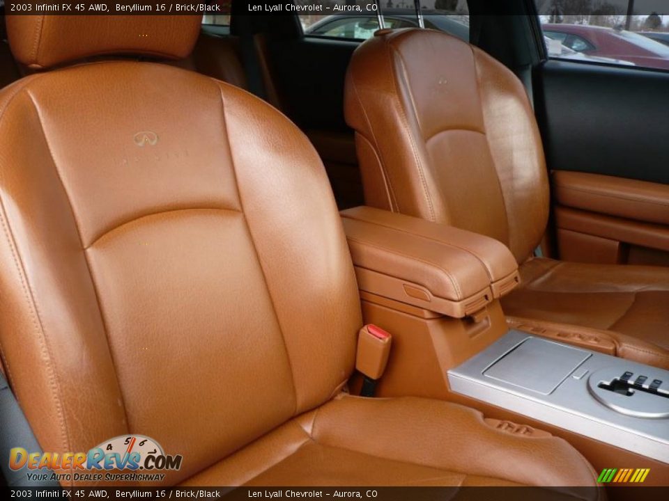 2003 Infiniti FX 45 AWD Beryllium 16 / Brick/Black Photo #13