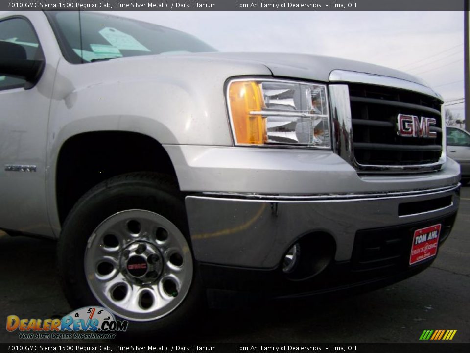 2010 GMC Sierra 1500 Regular Cab Pure Silver Metallic / Dark Titanium Photo #2