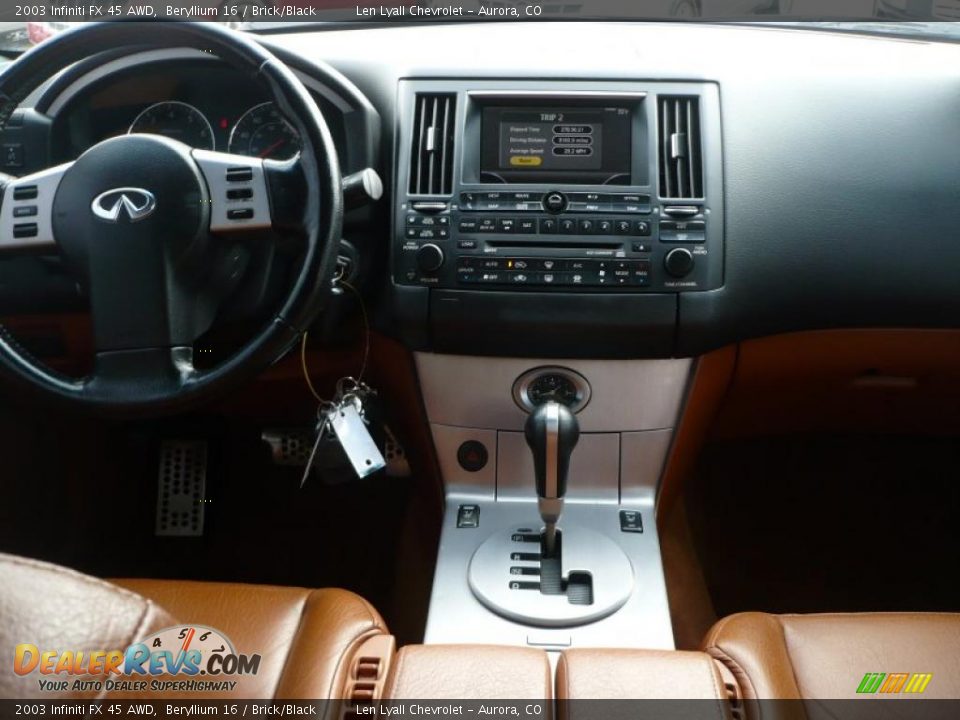 2003 Infiniti FX 45 AWD Beryllium 16 / Brick/Black Photo #15