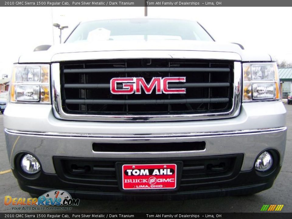 2010 GMC Sierra 1500 Regular Cab Pure Silver Metallic / Dark Titanium Photo #3